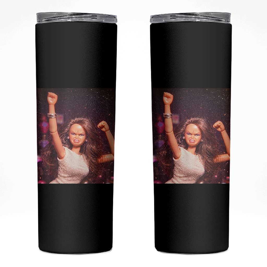 Funny Angry Doll Face Meme Graphic Skinny Tumbler Unhinged Baby Stankface Reaction