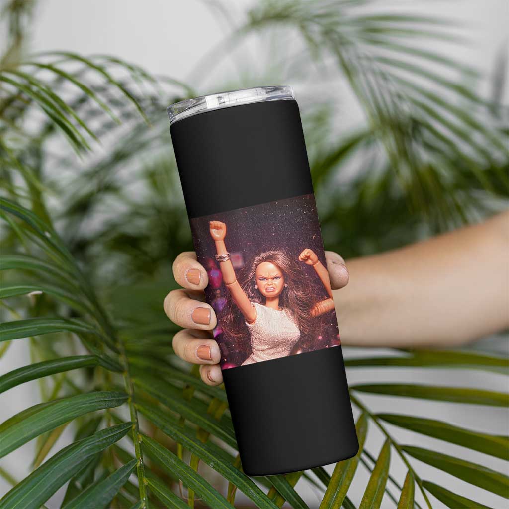 Funny Angry Doll Face Meme Graphic Skinny Tumbler Unhinged Baby Stankface Reaction