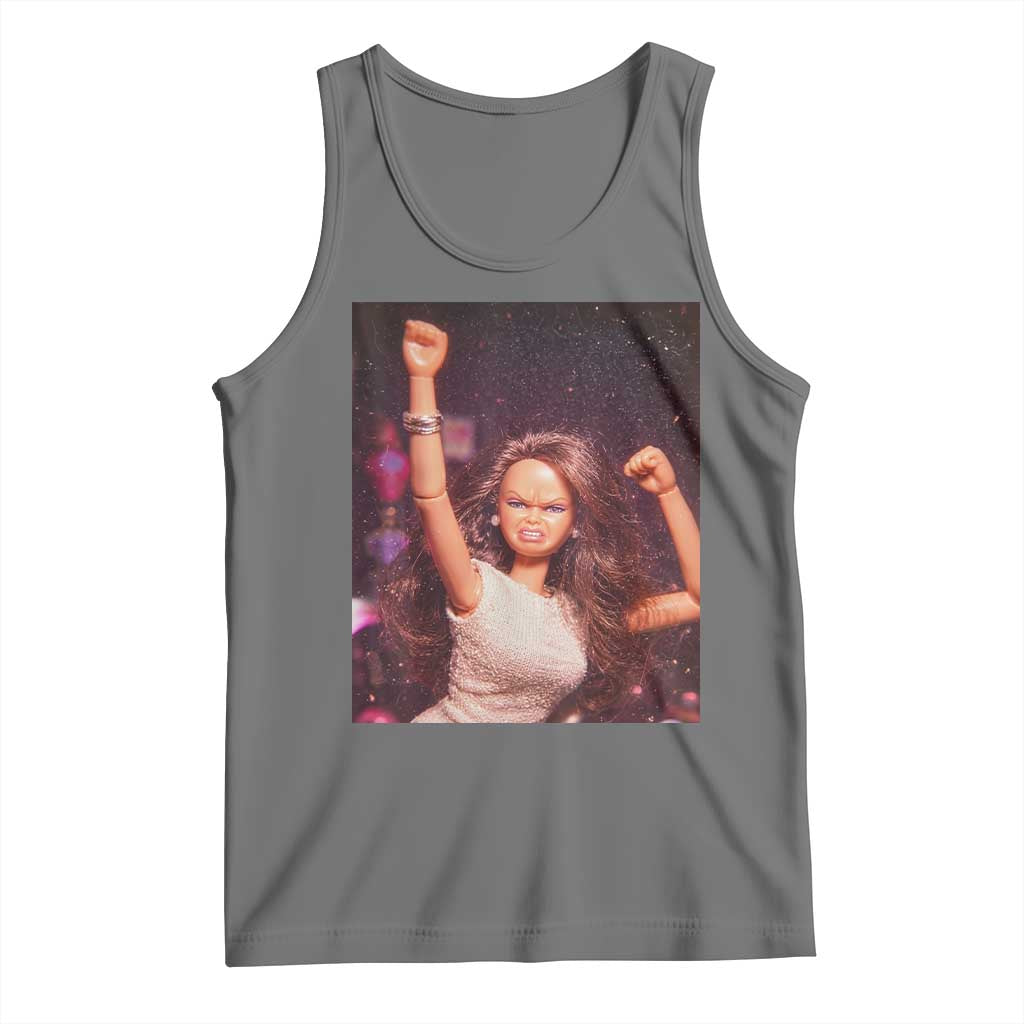 Funny Angry Doll Face Meme Graphic Tank Top Unhinged Baby Stankface Reaction
