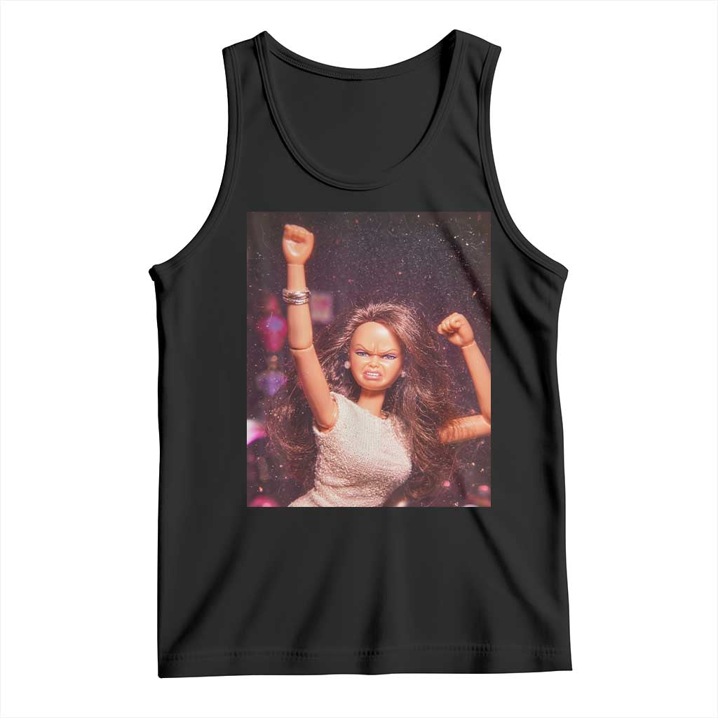 Funny Angry Doll Face Meme Graphic Tank Top Unhinged Baby Stankface Reaction