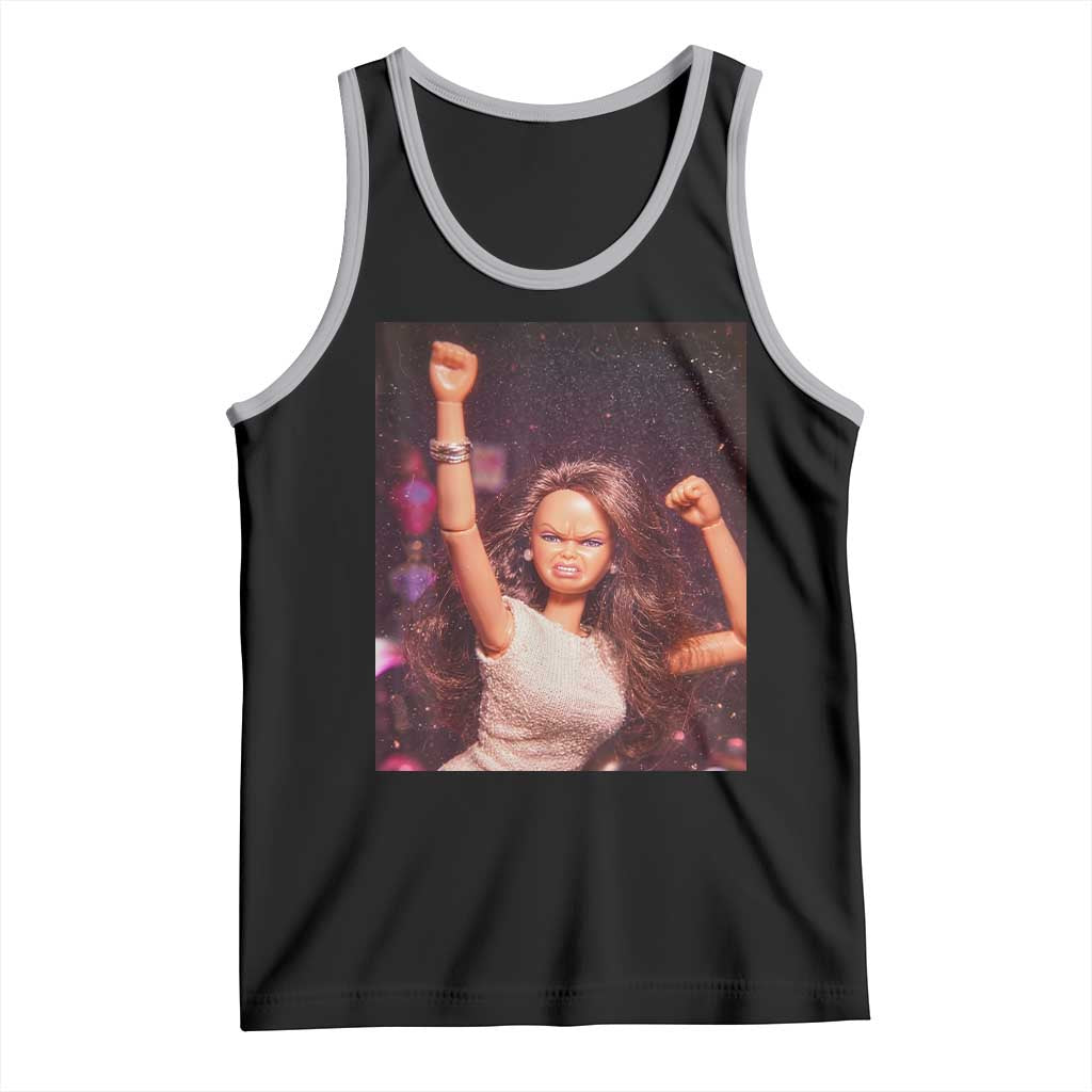 Funny Angry Doll Face Meme Graphic Tank Top Unhinged Baby Stankface Reaction