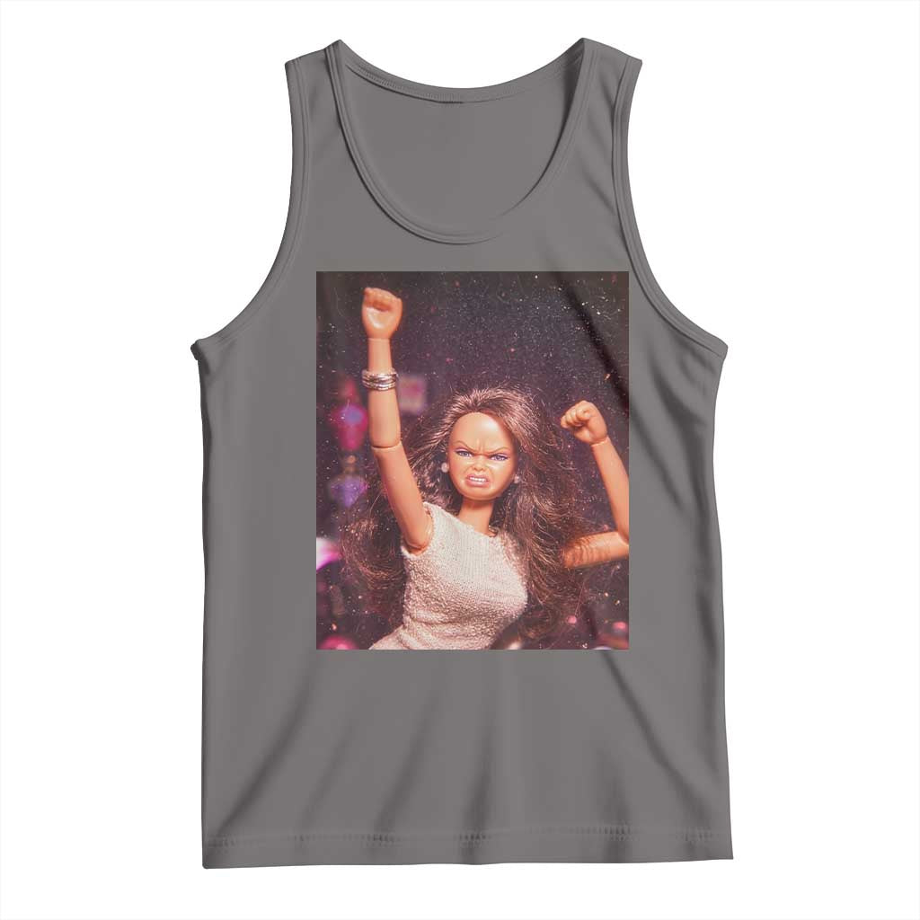 Funny Angry Doll Face Meme Graphic Tank Top Unhinged Baby Stankface Reaction