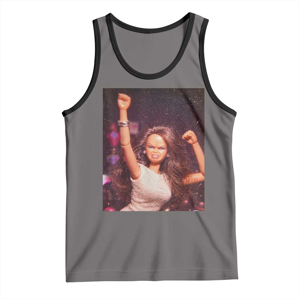 Funny Angry Doll Face Meme Graphic Tank Top Unhinged Baby Stankface Reaction