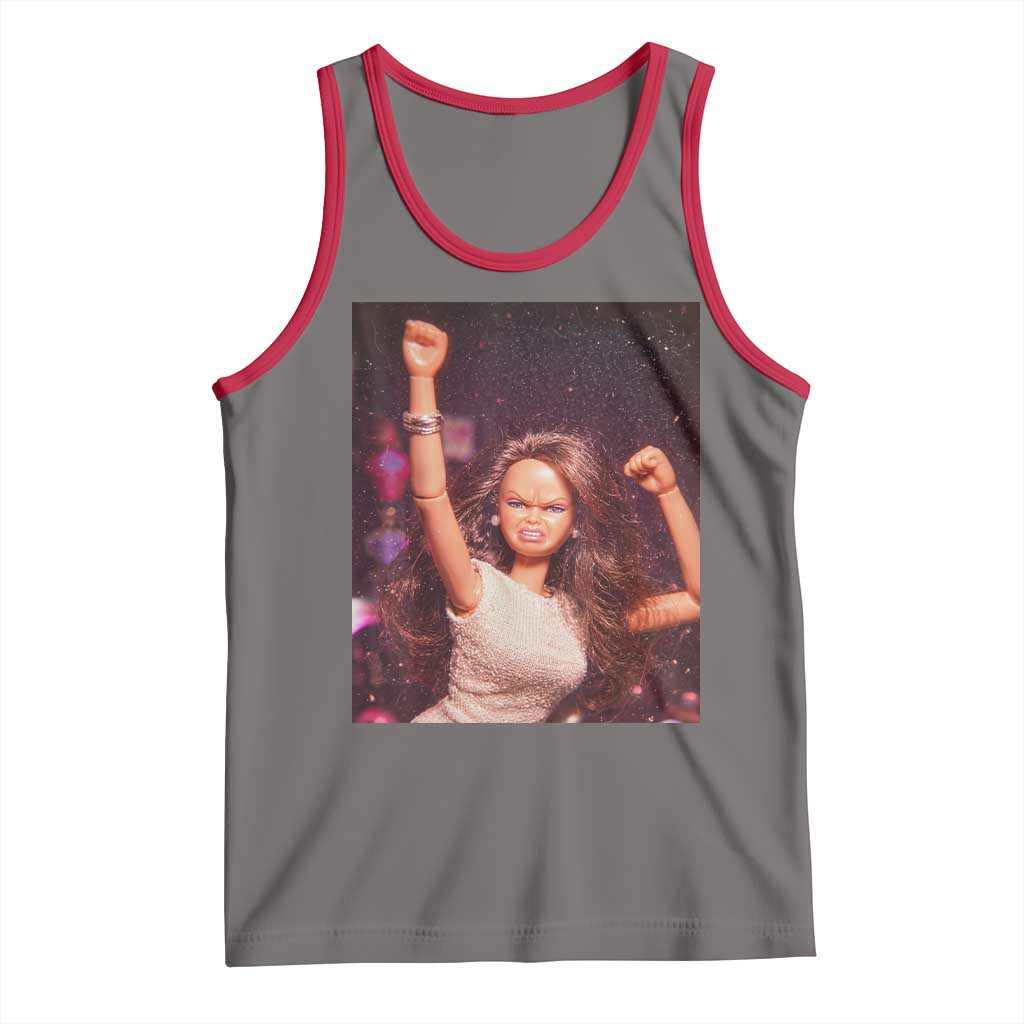 Funny Angry Doll Face Meme Graphic Tank Top Unhinged Baby Stankface Reaction