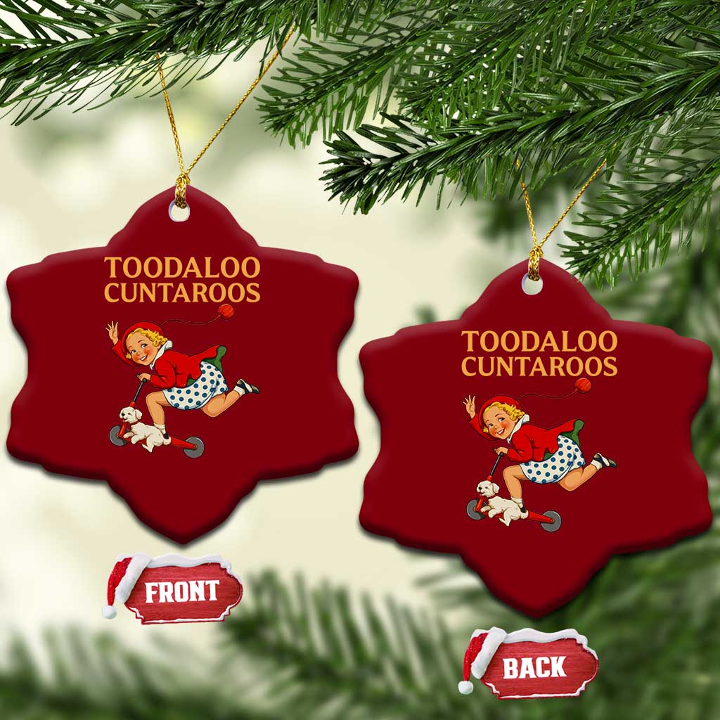 Toodaloo Cuntaroos Funny Offensive Retro Goodbye Ceramic Ornament Vintage Scooter Girl Cartoon Edgy Adult Humor