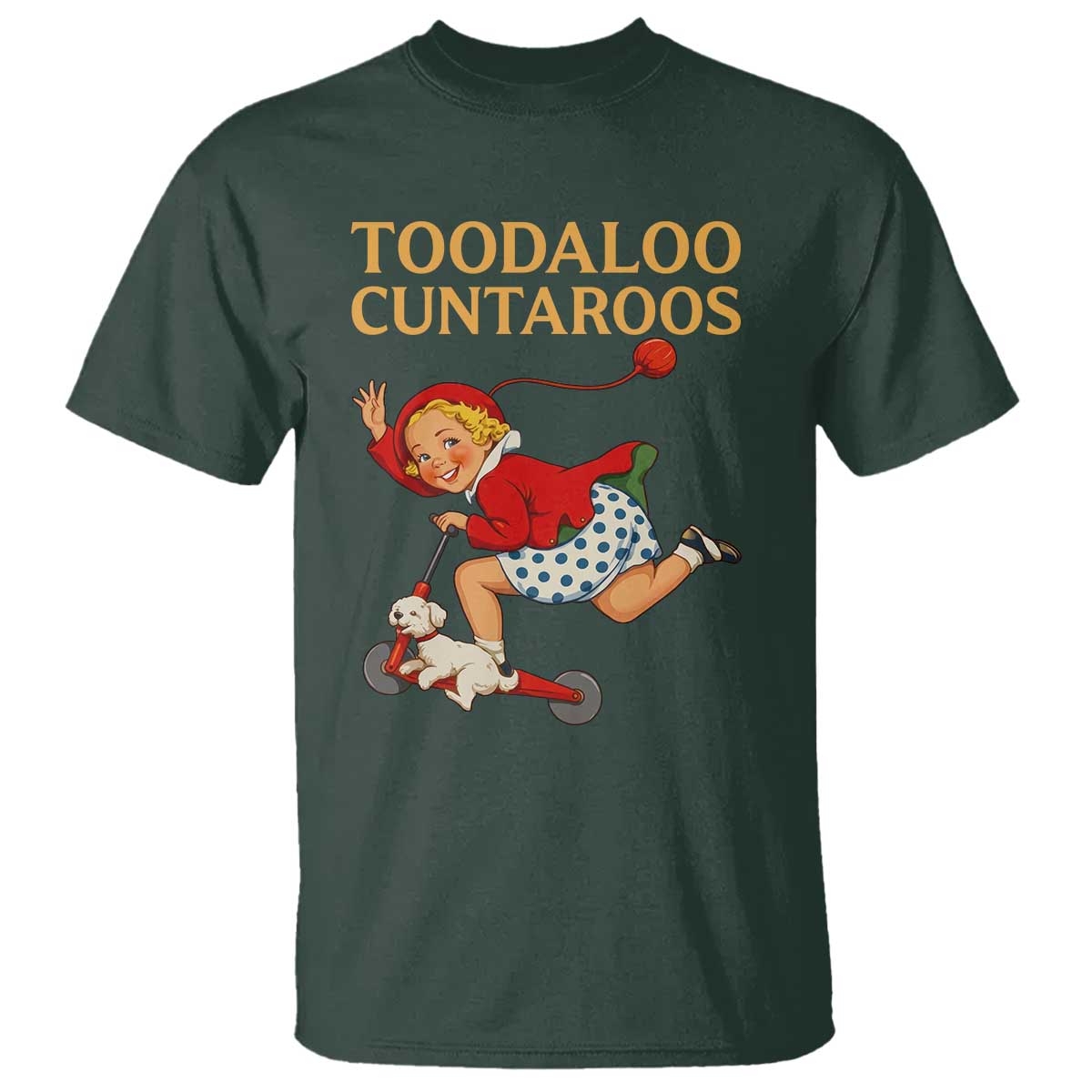 Toodaloo Cuntaroos Funny Offensive Retro Goodbye T Shirt Vintage Scooter Girl Cartoon Edgy Adult Humor