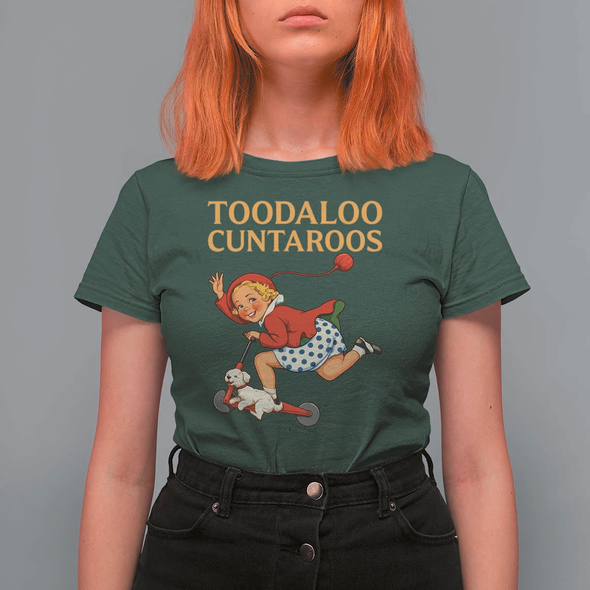 Toodaloo Cuntaroos Funny Offensive Retro Goodbye T Shirt For Women Vintage Scooter Girl Cartoon Edgy Adult Humor