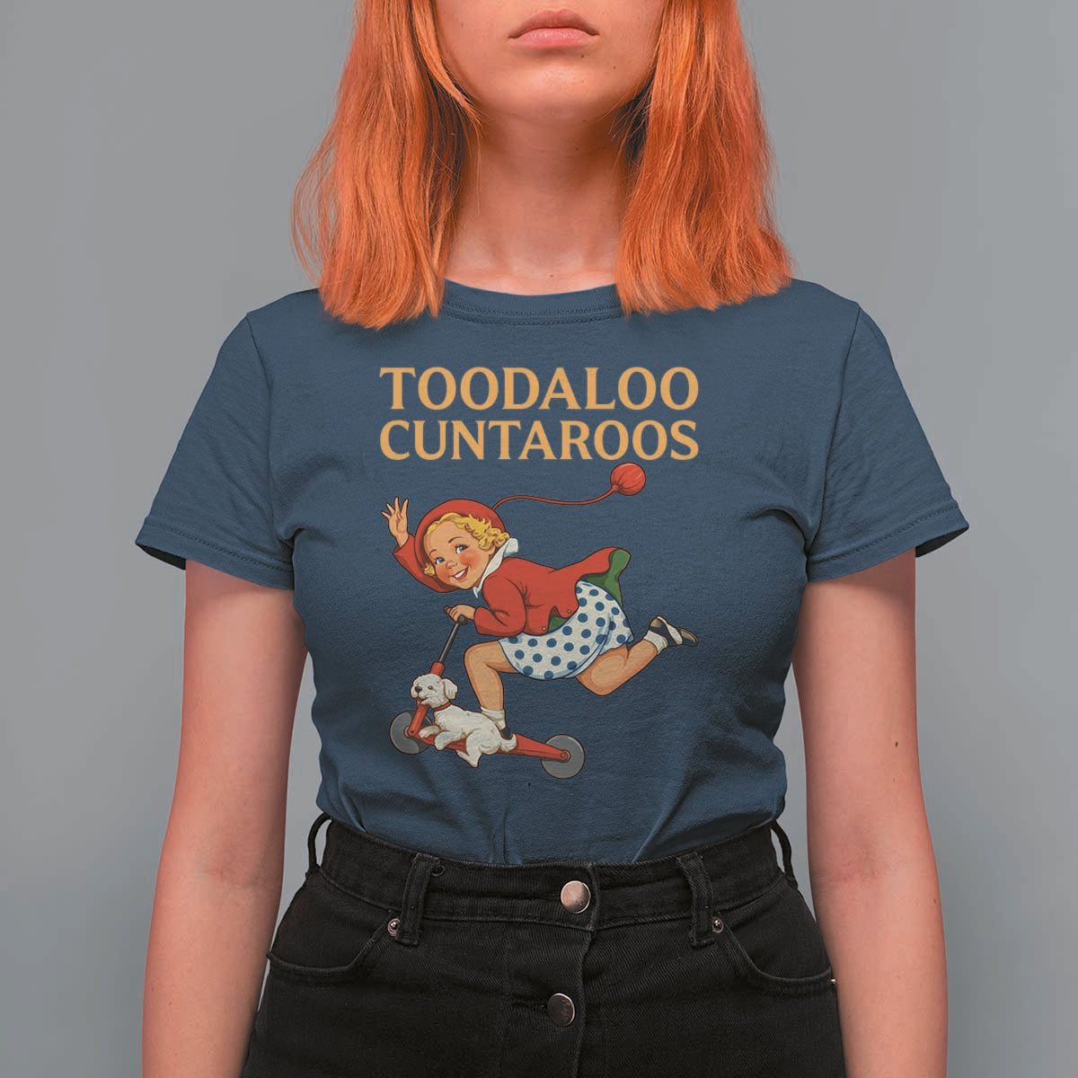 Toodaloo Cuntaroos Funny Offensive Retro Goodbye T Shirt For Women Vintage Scooter Girl Cartoon Edgy Adult Humor
