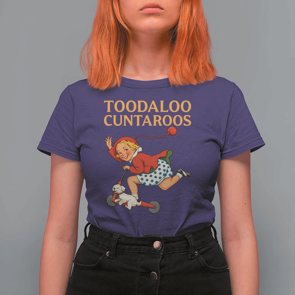 Toodaloo Cuntaroos Funny Offensive Retro Goodbye T Shirt For Women Vintage Scooter Girl Cartoon Edgy Adult Humor