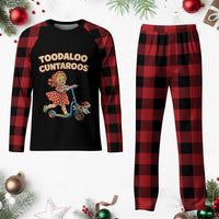 Toodaloo Cuntaroos Retro Scooter Girl Plaid Pajama Set Funny Offensive Retro Goodbye Meme Dark Humor