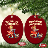 Toodaloo Cuntaroos Retro Scooter Girl Ceramic Ornament Funny Offensive Retro Goodbye Meme Dark Humor