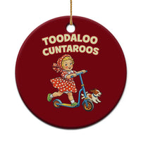 Toodaloo Cuntaroos Retro Scooter Girl Ceramic Ornament Funny Offensive Retro Goodbye Meme Dark Humor