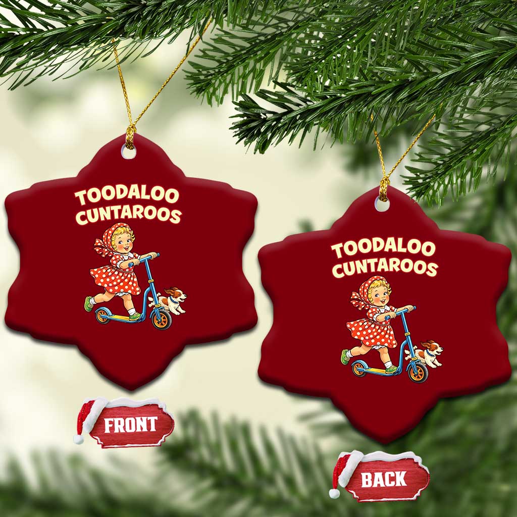 Toodaloo Cuntaroos Retro Scooter Girl Ceramic Ornament Funny Offensive Retro Goodbye Meme Dark Humor