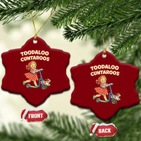 Toodaloo Cuntaroos Retro Scooter Girl Ceramic Ornament Funny Offensive Retro Goodbye Meme Dark Humor