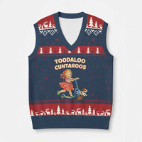 Toodaloo Cuntaroos Retro Scooter Girl V-Neck Knit Sweater Vest Funny Offensive Retro Goodbye Meme Dark Humor