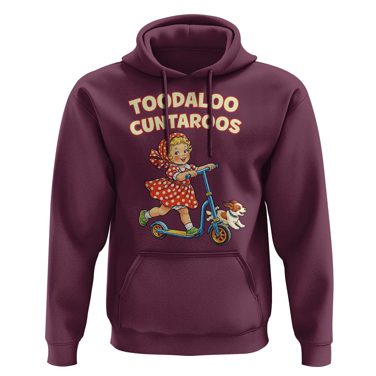 Toodaloo Cuntaroos Retro Scooter Girl Hoodie Funny Offensive Retro Goodbye Meme Dark Humor