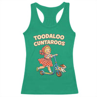 Toodaloo Cuntaroos Retro Scooter Girl Racerback Tank Top Funny Offensive Retro Goodbye Meme Dark Humor