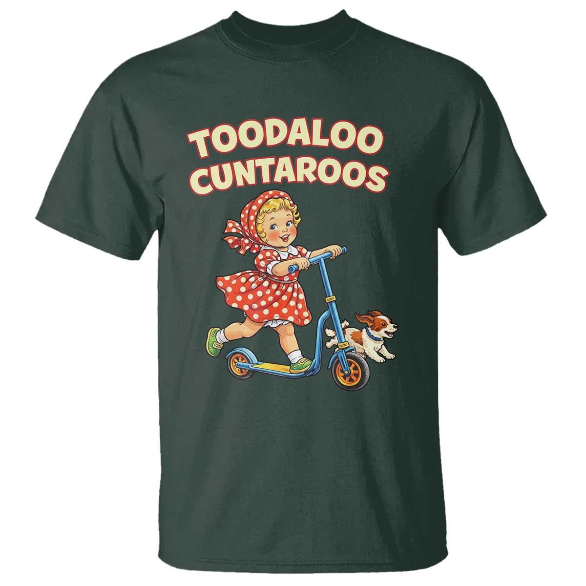 Toodaloo Cuntaroos Retro Scooter Girl T Shirt Funny Offensive Retro Goodbye Meme Dark Humor