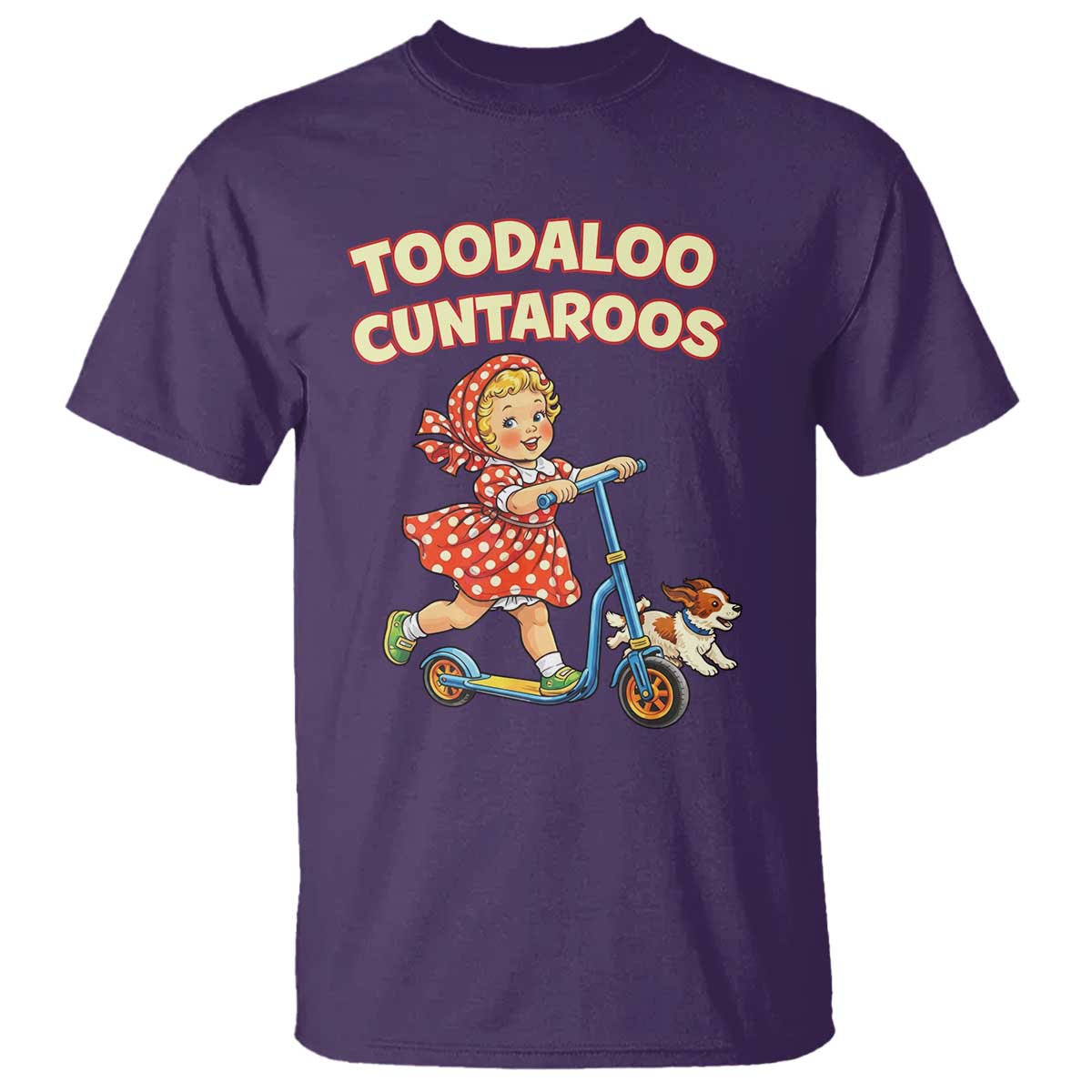 Toodaloo Cuntaroos Retro Scooter Girl T Shirt Funny Offensive Retro Goodbye Meme Dark Humor