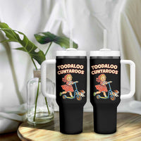 Toodaloo Cuntaroos Retro Scooter Girl Tumbler With Handle Funny Offensive Retro Goodbye Meme Dark Humor