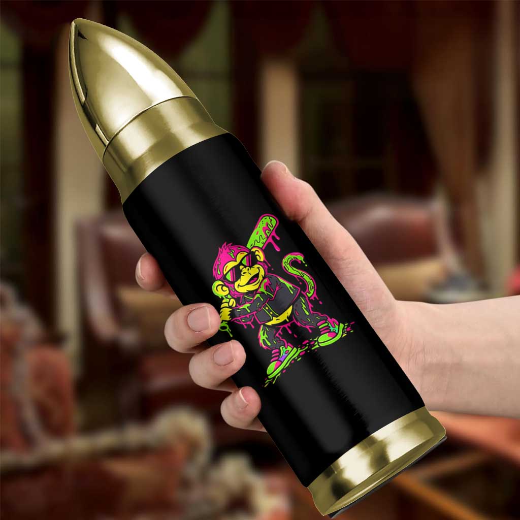 Neon Dripping Monkey Baseball Graphic Bullet Tumbler Ball Party Game Day Vibes