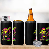 Neon Dripping Monkey Baseball Graphic 4 in 1 Can Cooler Tumbler Ball Party Game Day Vibes