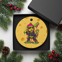 Neon Dripping Monkey Baseball Graphic Ceramic Ornament Ball Party Game Day Vibes