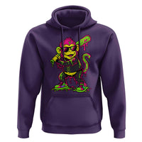 Neon Dripping Monkey Baseball Graphic Hoodie Ball Party Game Day Vibes