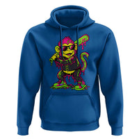 Neon Dripping Monkey Baseball Graphic Hoodie Ball Party Game Day Vibes