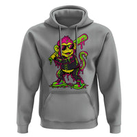 Neon Dripping Monkey Baseball Graphic Hoodie Ball Party Game Day Vibes