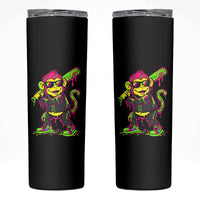 Neon Dripping Monkey Baseball Graphic Skinny Tumbler Ball Party Game Day Vibes
