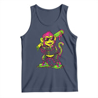 Neon Dripping Monkey Baseball Graphic Tank Top Ball Party Game Day Vibes