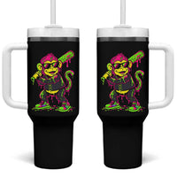 Neon Dripping Monkey Baseball Graphic Tumbler With Handle Ball Party Game Day Vibes