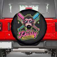 Lets Party Baseball Monkey Game Day Spare Tire Cover Neon Dripping Bats Funny Baseball Fan Party Ball