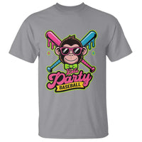Lets Party Baseball Monkey Game Day T Shirt Neon Dripping Bats Funny Baseball Fan Party Ball