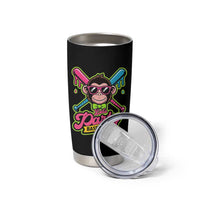 Lets Party Baseball Monkey Game Day Tumbler Cup Neon Dripping Bats Funny Baseball Fan Party Ball