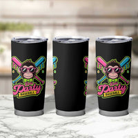 Lets Party Baseball Monkey Game Day Tumbler Cup Neon Dripping Bats Funny Baseball Fan Party Ball
