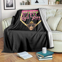 Lets Party Monkey Baseball Game Day Throw Blanket Neon Dripping Homeplate Funny Ball Party Fans