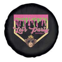 Lets Party Monkey Baseball Game Day Spare Tire Cover Neon Dripping Homeplate Funny Ball Party Fans