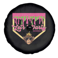 Lets Party Monkey Baseball Game Day Spare Tire Cover Neon Dripping Homeplate Funny Ball Party Fans