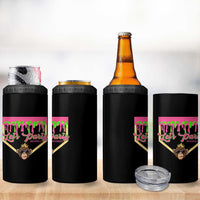 Lets Party Monkey Baseball Game Day 4 in 1 Can Cooler Tumbler Neon Dripping Homeplate Funny Ball Party Fans