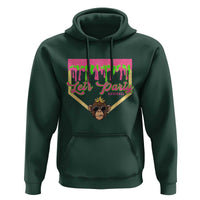 Lets Party Monkey Baseball Game Day Hoodie Neon Dripping Homeplate Funny Ball Party Fans