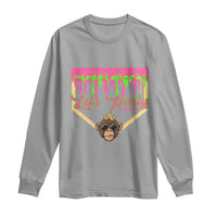 Lets Party Monkey Baseball Game Day Long Sleeve Shirt Neon Dripping Homeplate Funny Ball Party Fans