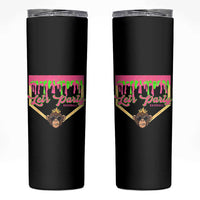 Lets Party Monkey Baseball Game Day Skinny Tumbler Neon Dripping Homeplate Funny Ball Party Fans