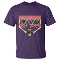 Lets Party Monkey Baseball Game Day T Shirt Neon Dripping Homeplate Funny Ball Party Fans