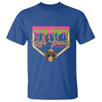 Lets Party Monkey Baseball Game Day T Shirt Neon Dripping Homeplate Funny Ball Party Fans