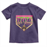 Lets Party Monkey Baseball Game Day Toddler T Shirt Neon Dripping Homeplate Funny Ball Party Fans