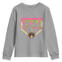 Lets Party Monkey Baseball Game Day Youth Sweatshirt Neon Dripping Homeplate Funny Ball Party Fans
