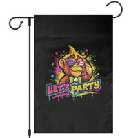 Lets Party Baseball Monkey Colorful Graphic Garden Flag American Flag Game Day Fans Ball Party Vibes