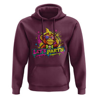 Lets Party Baseball Monkey Colorful Graphic Hoodie American Flag Game Day Fans Ball Party Vibes